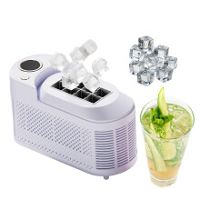 Countertop Portable Mini Ice Maker Low Noise With Removable Top Cover Ice Removal Aid For Kitchen Camping RV Parties