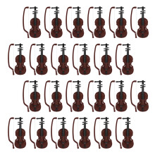 48 Sets Mini Weihnachtsgeige Modell Musikinstrumente Sammlung