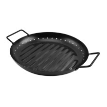 Non-Stick BBQ Plate Round Barbecue Grill Pan Baking Tins Barbecue Tray Easy Clean