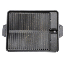 Aluminum Alloy BBQ Grill Pan Non-Stick Frying Pan Barbecue Grill Plate For Grilling