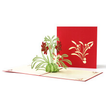 Sympathy Greeting Cards 3D Stereo Handmade Flower Blessing Card Holiday Greeting Card Teacher Day Gift Card