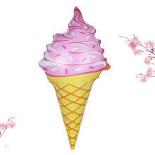 Aufblasbare Eiswaffel Für Pool, Strand, – 92 Cm (Pink)