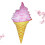 Aufblasbare Eiswaffel Für Pool, Strand, – 92 Cm (Pink) 1