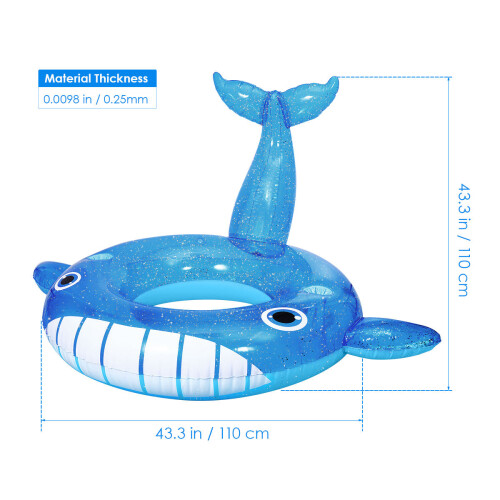Inflatable Whale Pool Float Schwimmring Sitz 145x115x80 Cm 2