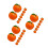 24 Künstliche Orange, Lebensechte Für Vitrine, , Party 4