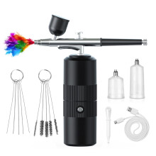 Plastic Oxygen Injector Portable Airbrush For Nails Art Nano Fog Mist Manicure Cake Sprayer Air Compressor Compatible