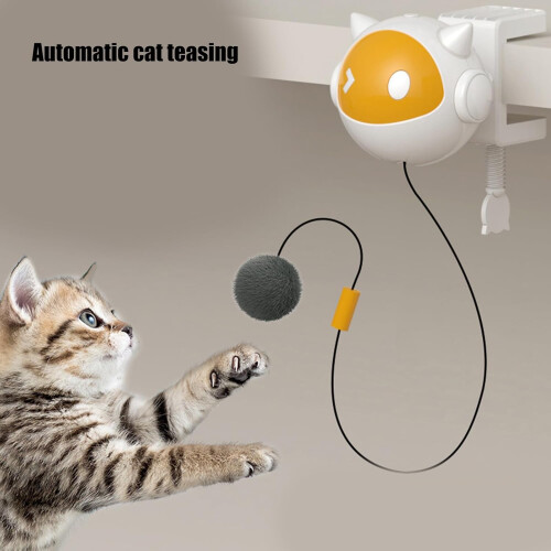Cats Interactive Toy Teaser Toy With Bouncing Elevating For Felines Indoor Cat Plaything Interactive Cat Toy 2