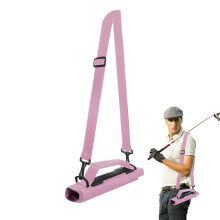 Golf Travel Bag Quick-Adjustment Structure For Golf Clubs, Adjustable Shoulder Strap, Reinforced Handles, Pink