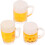 3Stk Kunststoff Bierbecher Mit Biermodell Für Bastelarbeiten 3