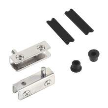 Rustproof Glass Door Hinges Stainless Steel No Drilling Installation Pack Of 2 For Glass Doors