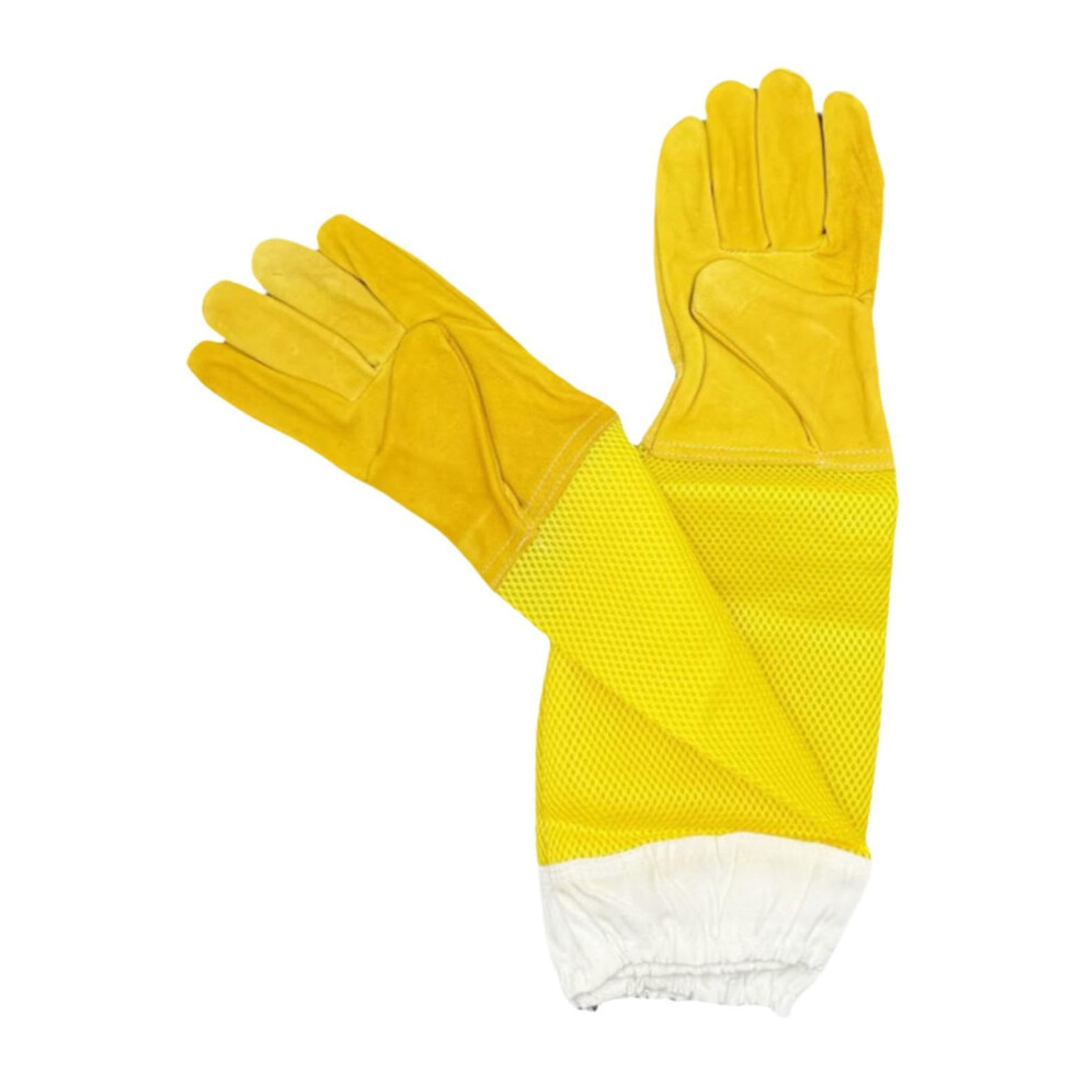Beekeeping Gloves Leather Reusable, Ventilated Cuffs, Elastic Long Sleeve For Men Women-image-OPC-PMBPN2F-NEW