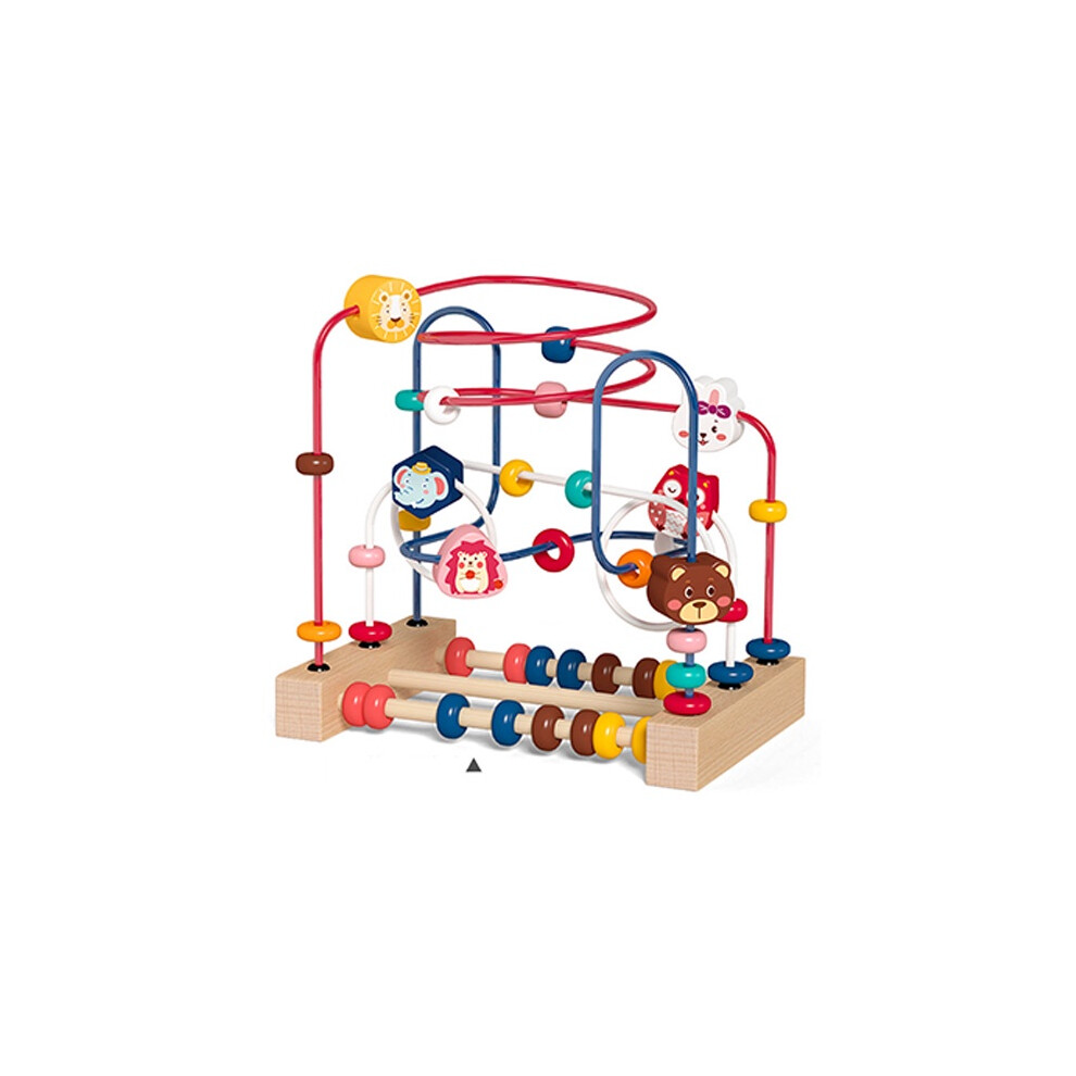 (Animal) Puzzle Wooden Bead Building Blocks Baby Early Intellectual Development Education