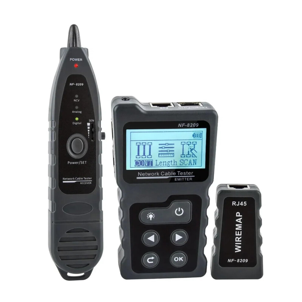 Network Cable Tester With Ncv And Indicator For Voltage Detection, Rj45 Compatible, Distance Measurement, Portable 9084446492668