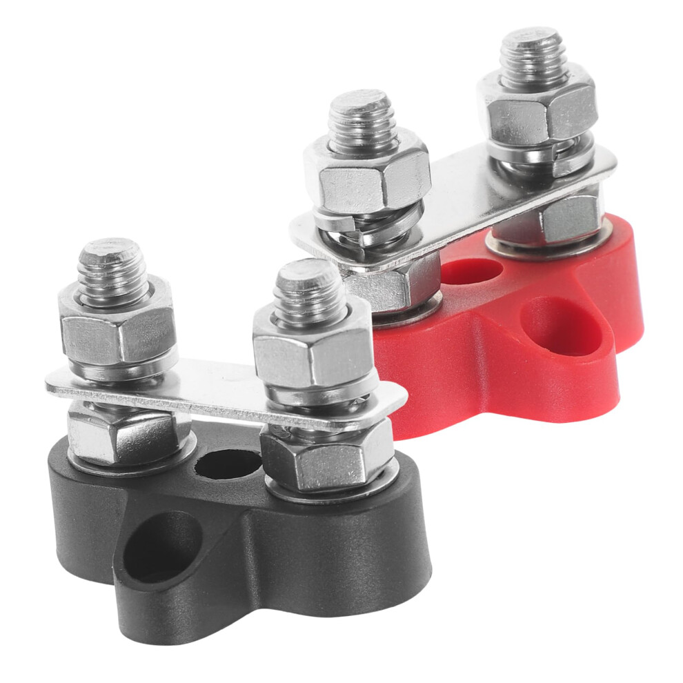2Pcs M8 Stainless Steel Battery Terminal Blocks Automotive Rv Marine Applications 48V Systems Power Junction Posts 9084446492958