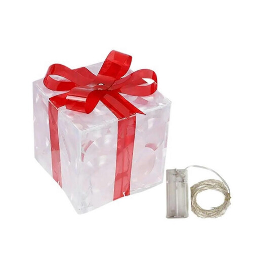 Christmas Light Gift Box LED Light Christmas Box Decorations C 1
