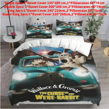 (Green, Single(135x200cm)) Bedding Wallace Gromit Sets Comforter Quilt Bed Cover Duvet Pillow Cover Case