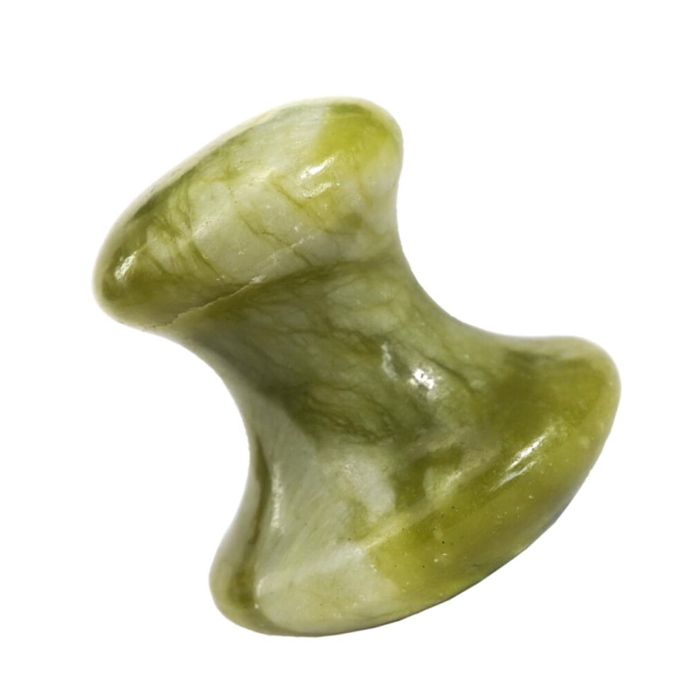 Green Mushroom Shaped Facial Massaging Stone Jade Gua Sha Tool For Face Massage Natural Smooth Spa Accessory 1