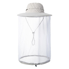 Beekeeper Hat Unisex Bucket Hat Breathable Mesh Full Face Net Sun Hat For Summer Outdoor Jungle Farm Fishing Light Grey