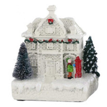 Christmas Scene Village Town Winter Snow Village LED Light Decoration Gift Holiday Desktop Decoratio