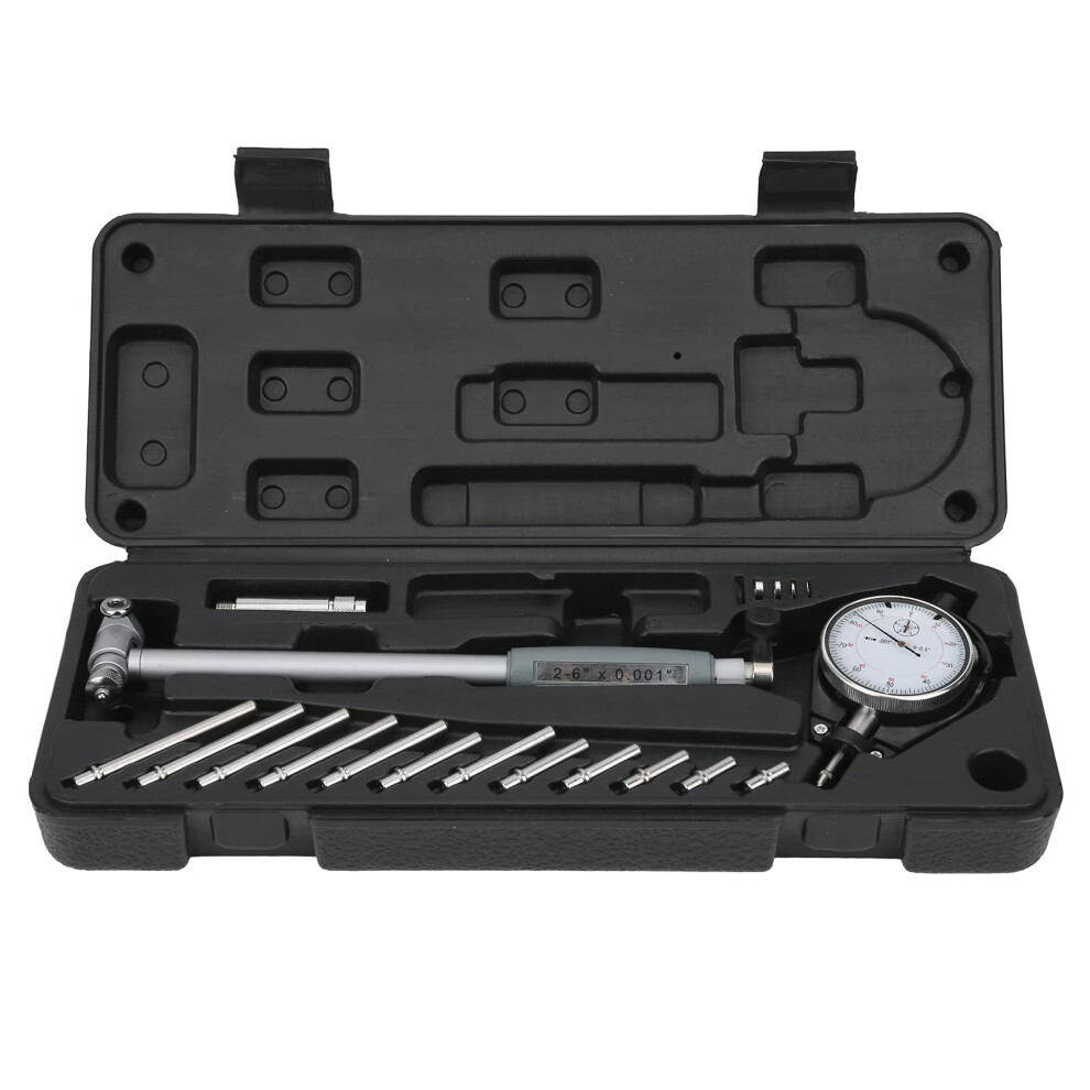 Dial Bore Hole Indicator For Engine Cylinder, 2-6 In Range, 0.001 In Resolution, Bore Gauge Kit 9354506387167