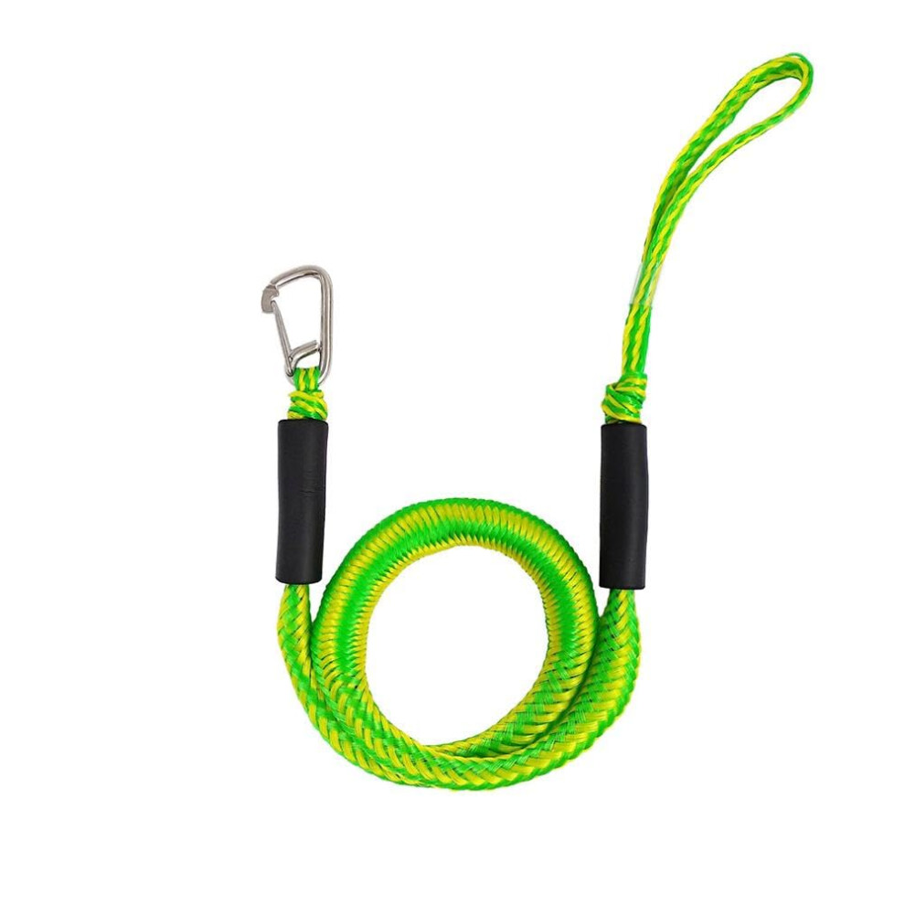 Boat Bungee Docking Rope With Hooks, 4Ft Mooring Line, Green, Kayak And Jet Ski Compatible Bungee Cords 9354506387228