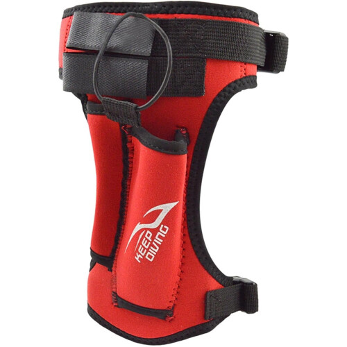 Diving Blade Sheath Adjustable Neoprene With Leg Straps, Double Front Pockets, D-Ring Attachment, Black 1