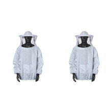 Beekeeping Jacket 2X Veil With Overalls, Cap Sleeve Beekeeper Suit, Protective Bee Jacket
