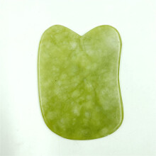 Jade Stone Gua Sha Scraper Face Massager Natural Green Jade Stone 1 Pc for Skin Lifting Detox