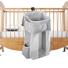 Nappy Organiser For Crib And Changing Table, Cot - Gray Nappy Nursery Organiser, Baby Accessories