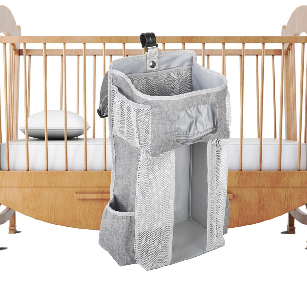 Nappy Organiser For Crib And Changing Table, Cot - Nappy Nursery Organiser, Baby Accessories Gray