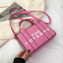 (Pink)Stylish Pu Leather Tote Bag In Black Silver White Orange Pink For Trendy Outfits