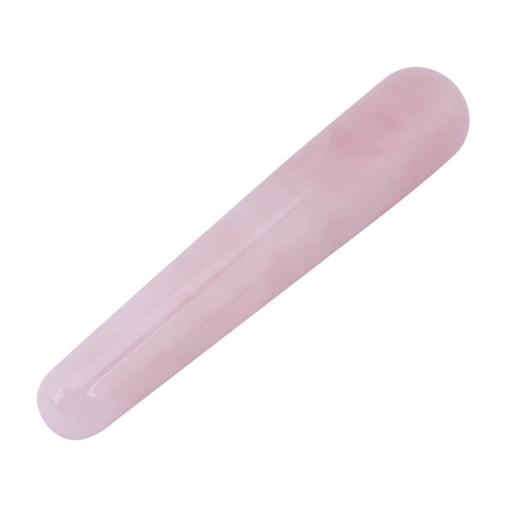 Quartz Crystal Face Massage Wand Rose Quartz 100mm Small Portable Facial Massager Tool Spa
