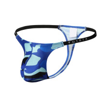 Mens Underwear Blue Elephant Nose G-String Pouch Size M Low Rise Elephant Bulge
