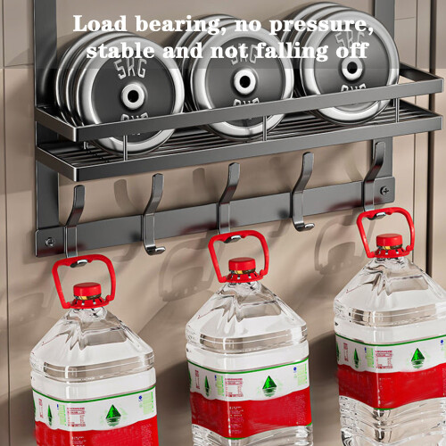 Over-the-Door Metal Storage Rack with 5 Hooks 2