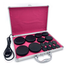 Hot Stones Massage Set 20-Piece Basalt Stone Kit With Heater Portable Warmer Electric For Home Spa