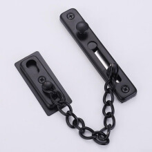 Chain Lock Restrictor For Doors Easy Install Secure Opening Black Universal Fit For Most Door Types