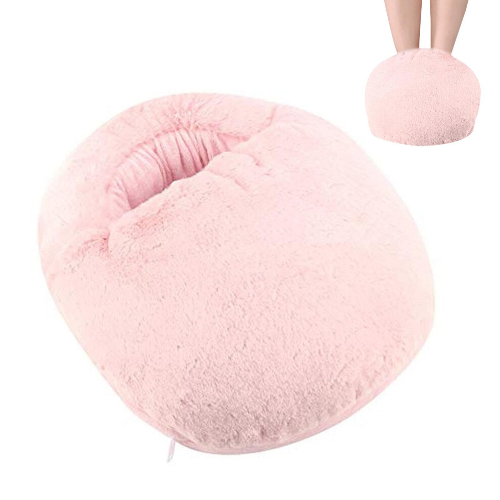 Heated Foot Warmer USB Rechargeable, Washable Soft Plush Cushion, Thick Plush Electric Heating Pad For Feet