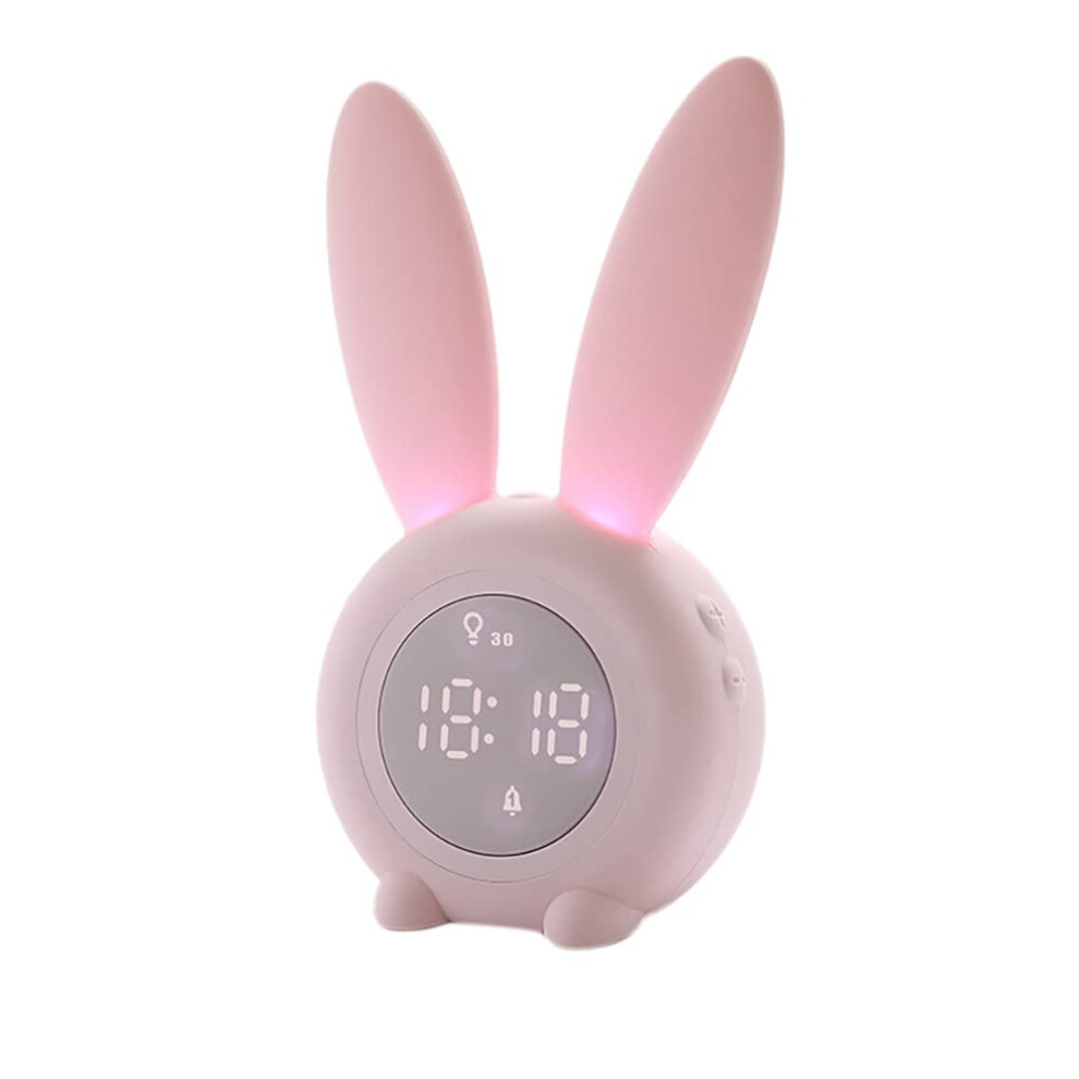 Kids Alarm Clock Ok To Wake Up Clock Night For Toddlers Bedroom Snooze For Kids' Room Pink/Light