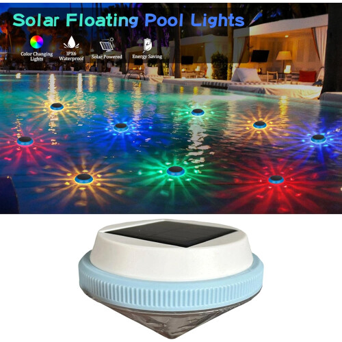 Night Projection Underwater Glowing Lamp Waterproof Solar Powered Floating Pool Light Color Changing Water Float Lamp 2