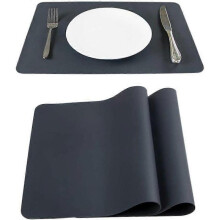 Wuhing-SJ-Wipeable Placemat Silicone 40 X 30 Cm Set Of 2, Suitable for Children, Wipeable Placemats, Non-Slip Table Mats, Plate Mats, Plate Mats, Wash