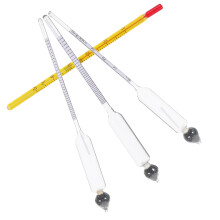 Alcohol Hydrometer 3-Pack For Home Brewing 0-100 Degree Alcohol Content Glass Tester For Liquor And Wine