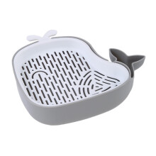 Cat Grass Planter Soilless Tray Wheatgrass Sprout Box Layered Hydroponic Kit Hollow Design Planting Pot Indoor Herb Planter Grey