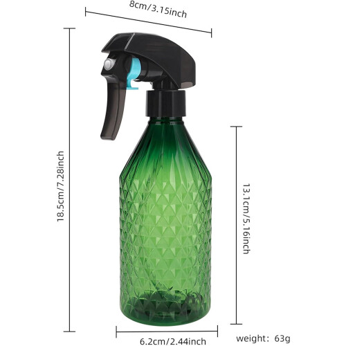 Hair Spray Bottle Empty Refillable Fine Mist Water Spray Bottle Black 2