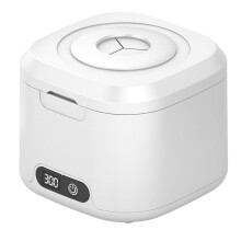 Ultrasonic Retainer Cleaner 45kHz Denture Cleaner With UV Light 4 Timing Modes 340ml Capacity White