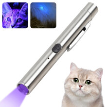 365nm UV Black Light Pen USB Rechargeable Money Detection Pet Stains Invisible Ink Marker Wood
