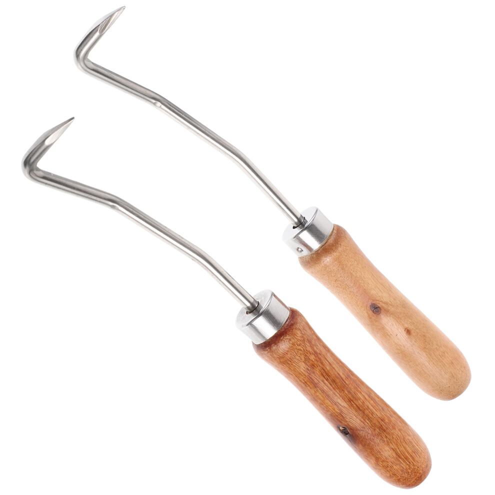 2 Sztuki Haczyk Do Czyszczenia UlóW Z Drewnianym Uchwytem-image