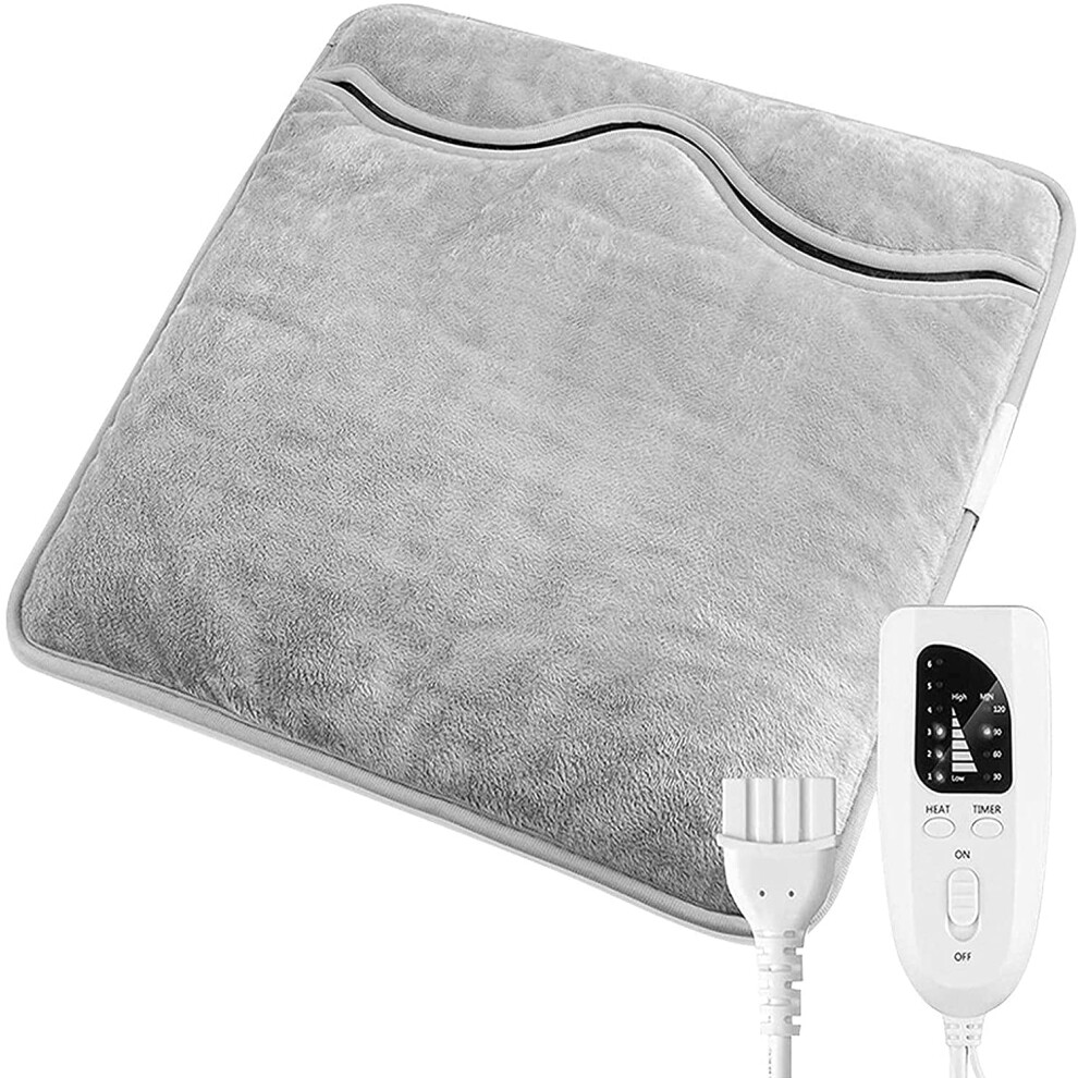 Light/Grey Electric Heated Foot Warmers Detachable Shoes, 6 Temperature Settings, 4 Timer Settings, Safety Voltage, Uk