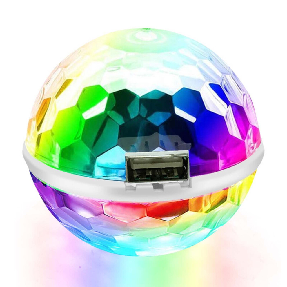 Sound Activated Led Disco 360 Degree Rgb Multicolor Dj Party Lamp With Phone Charging Interface Light 9084446500110