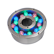 RGB LED Underwater Pond Light IP68 Waterproof Submersible Fountain Light For Pool 12V 6W 24W
