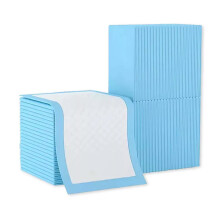 Heavy Duty Super Absorbent Fast Drying Puppy Training Pads 60x45 Blue 50 Count 5 Layer Leak Proof Non-Woven Back Sheet